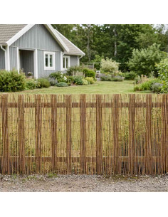 Recinzione per Giardino Carbonizzato 500 x 90 cm Giunco 2