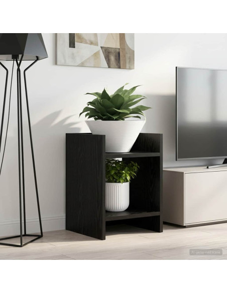 Supporto per piante 2 pcs Rovere Nero 30 x 30 x 40 cm