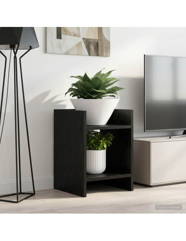 Supporto per piante 2 pcs Rovere Nero 30 x 30 x 40 cm