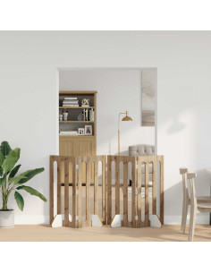 Recinto pieghevole per animali 4 pcs Rovere Artigianale