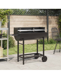 griglia a carbone Regolabile Nero 96,5 x 42,5 x 88,5 cm