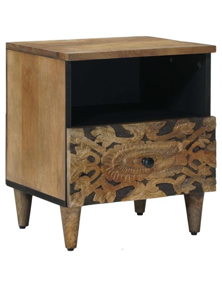 Mobiletto da Letto con cassetto Marrone 40 x 33 x 46 cm