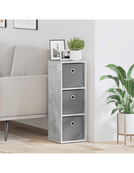 Credenza con cassetto Grigio cemento 25,5 x 22 x 69,5 cm