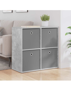 Credenza con cassetto Grigio cemento 68,5 x 32 x 67 cm