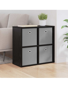 Credenza con cassetto Rovere Nero 59,5 x 27 x 57 cm