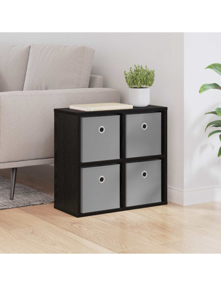 Credenza con cassetto Rovere Nero 49,5 x 22 x 47 cm
