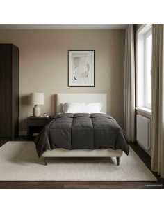 Duvet Estivo Trapuntato Antracite 140 x 200 cm Microfibra