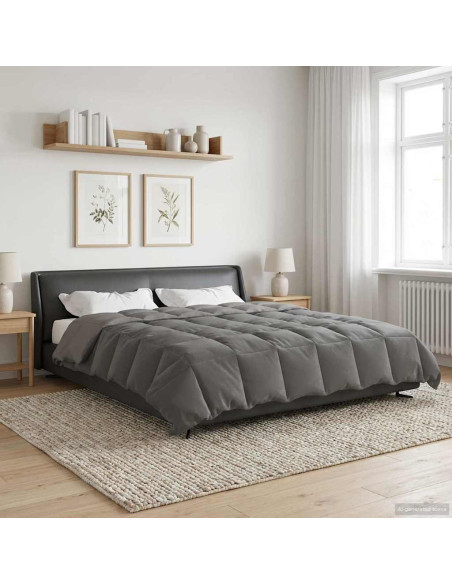Duvet Invernale Grigio chiaro 200 x 240 cm Microfibra