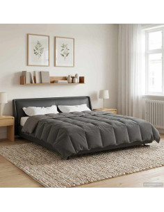 Duvet Invernale Grigio chiaro 220 x 240 cm Microfibra