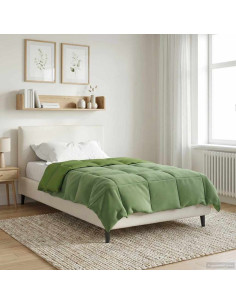 Duvet Invernale Trapuntato Verde 135 x 200 cm Microfibra