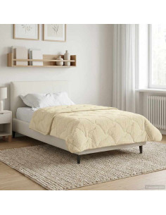 Duvet Estivo Crema 155 x 220 cm Microfibra e Fleece Teddy