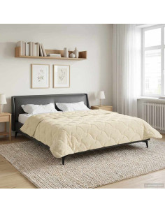 Duvet Estivo Crema 220 x 260 cm Microfibra e Fleece Teddy