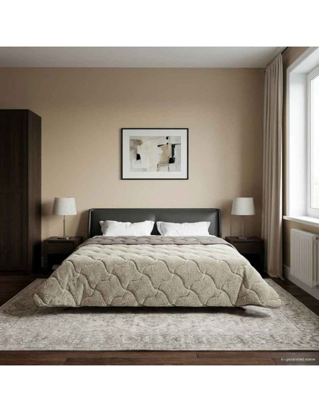 Duvet Invernale Trapuntato Grigio chiaro 200 x 220 cm