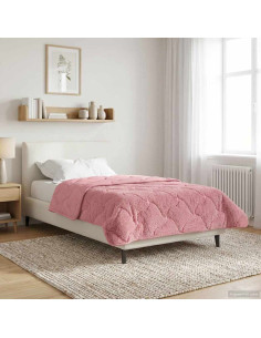 Duvet Invernale Rosa 135 x 200 cm Microfibra e Fleece Teddy