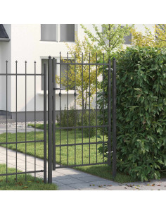 Cancello per recinzione Asten Nero 150 x 88 cm Acciaio