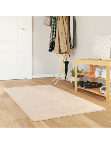 Runner Tappeto MARSA Crema 100 x 350 cm Poliestere e PVC