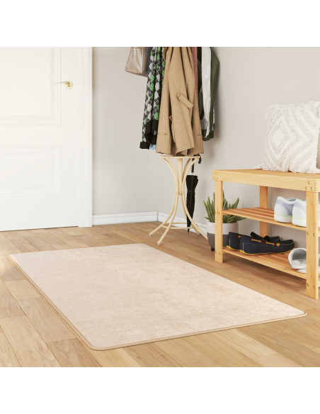 Runner Tappeto MARSA Crema 100 x 350 cm Poliestere e PVC