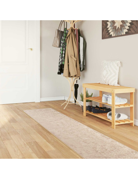 Runner Tappeto MARSA Beige 50 x 400 cm Poliestere e PVC