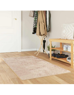 Runner Tappeto MARSA Beige 100 x 150 cm Poliestere e PVC