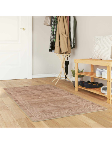 Runner Tappeto MARSA Bianco 80 x 100 cm Poliestere e PVC