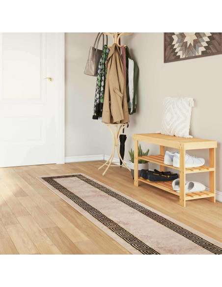Runner Tappeto MARSA Nero 50 x 250 cm Poliestere e PVC