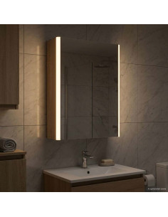 Mobiletto per specchio da bagno Rovere Sonoma 33 x 11,5 x 50 cm