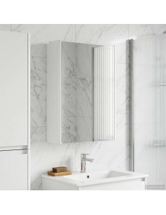 Mobiletto per specchio da bagno Bianco 33 x 11,5 x 50 cm