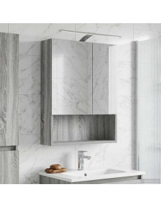 Mobiletto per specchio da bagno Grigio Sonoma 50 x 14,5 x 70 cm