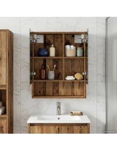 Mobiletto per specchio da bagno Legno vecchio 50 x 14,5 x 70 cm