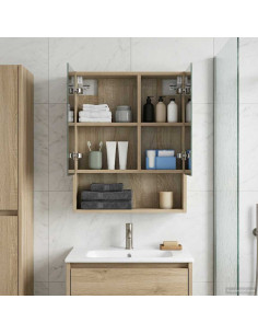 Mobiletto per specchio da bagno Rovere Sonoma 50 x 14,5 x 70 cm