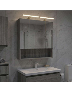 Mobiletto per specchio da bagno Grigio Sonoma 60 x 14.5 x 70 cm