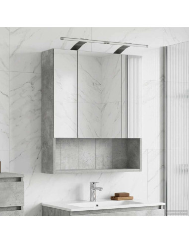 Mobiletto per specchio da bagno con lo scaffale Grigio cemento