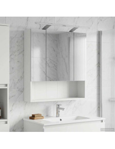 Mobiletto per specchio da bagno Bianco 60 x 14.5 x 70 cm