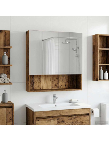 Mobiletto per specchio da bagno Legno vecchio 60 x 14.5 x 70 cm