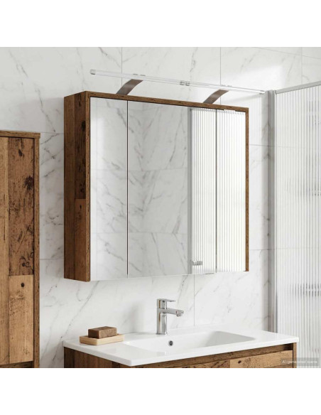 Mobiletto per specchio da bagno Legno vecchio