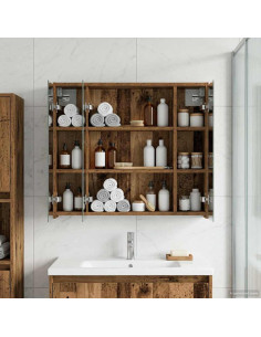 Mobiletto per specchio da bagno Legno vecchio