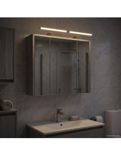 Mobiletto per specchio da bagno Grigio Sonoma