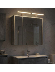 Mobiletto per specchio da bagno Grigio cemento