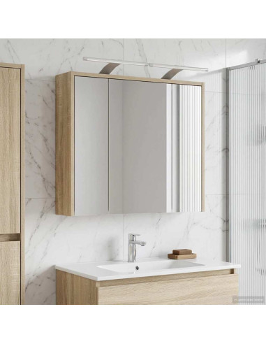 Mobiletto per specchio da bagno Rovere Sonoma
