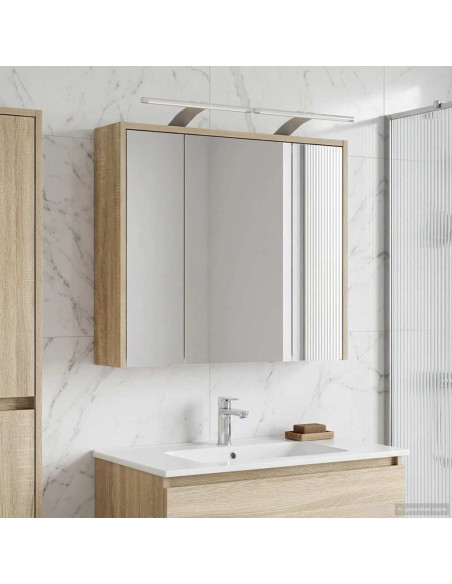 Mobiletto per specchio da bagno Rovere Sonoma