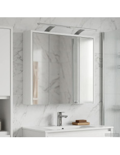 Mobiletto per specchio da bagno Bianco 63,5 x 16 x 62,5 cm