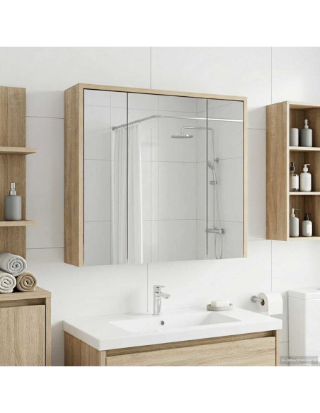 Mobiletto per specchio da bagno Rovere Sonoma