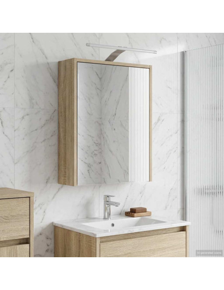 Mobiletto per specchio da bagno Rovere Sonoma 43 x 16 x 62.5 cm