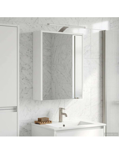 Mobiletto per specchio da bagno Bianco 43 x 16 x 62.5 cm