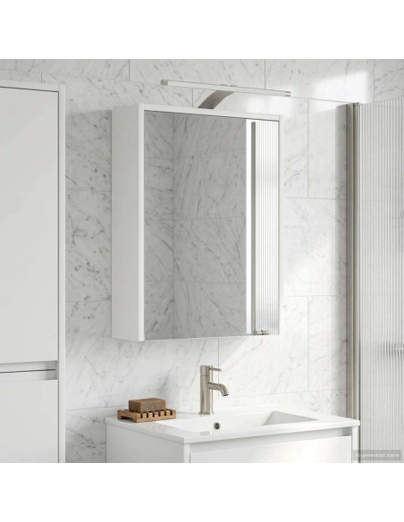 Mobiletto per specchio da bagno Bianco 43 x 16 x 62.5 cm