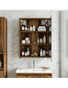 Mobiletto per specchio da bagno Legno vecchio 43 x 16 x 62.5 cm