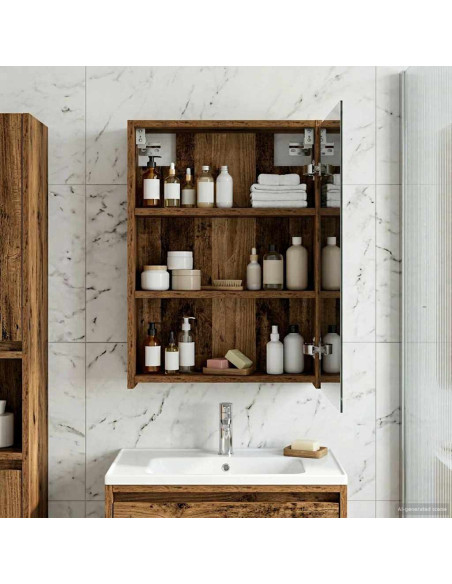 Mobiletto per specchio da bagno Legno vecchio 43 x 16 x 62.5 cm