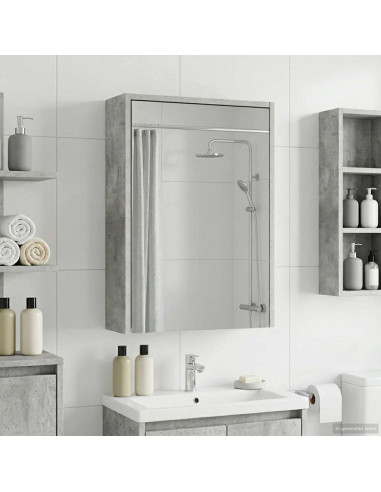 Mobiletto per specchio da bagno con lo scaffale Grigio cemento