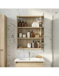 Mobiletto per specchio da bagno Rovere Sonoma 43 x 16 x 62.5 cm