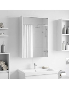 Mobiletto per specchio da bagno Bianco 43 x 16 x 62.5 cm